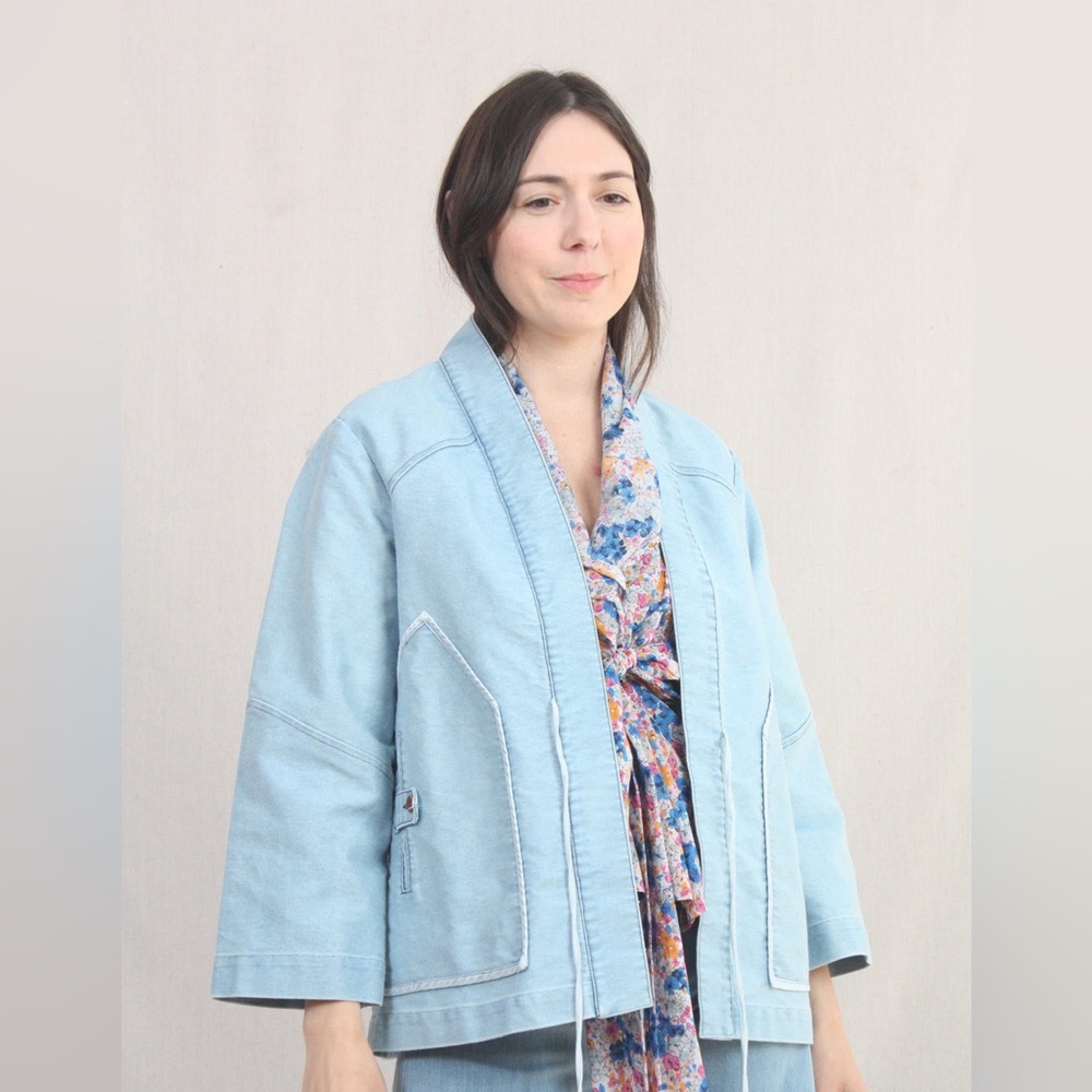 CARON CALLAHAN ORLA JACKET SUN BLEACHED INDIGO - Picture 2 of 8